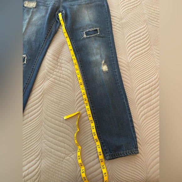 Juicy Couture skinny jeans with rhinestone detail patch. Size 12. - Picture 2 of 10